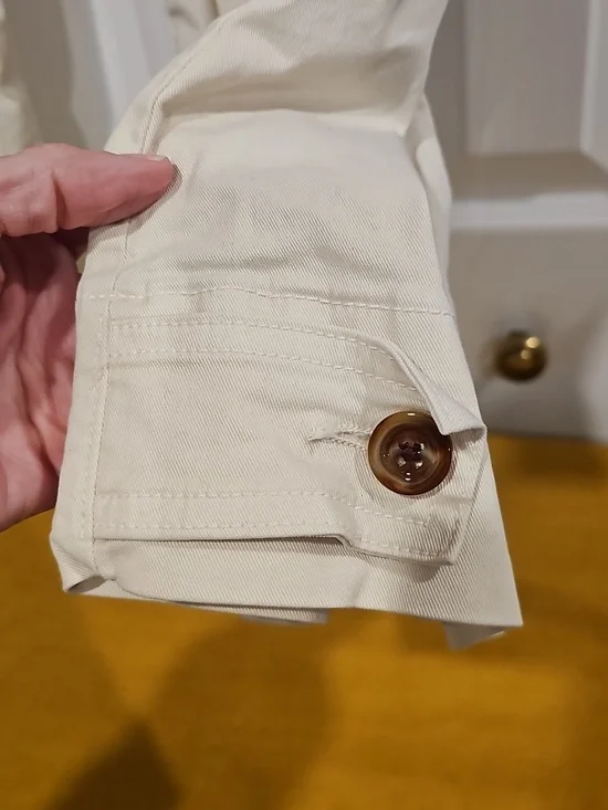 Veronica Beard Marley Convertible Leg High Rise Utility Pant Ecru Sz 29 - Picture 6 of 13